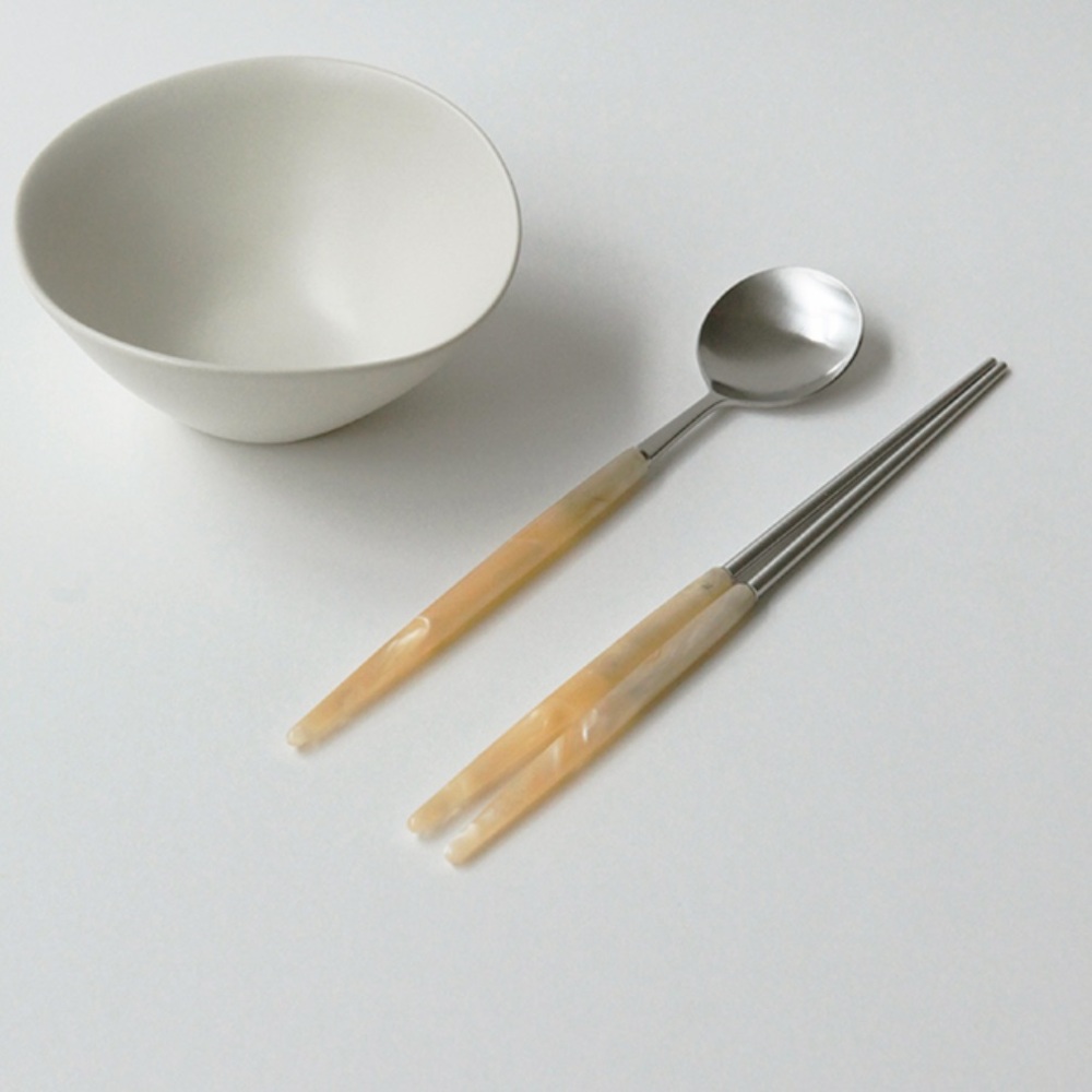 NR CERAMICS KOREAN JADE pattern Spoon&chopstick set
